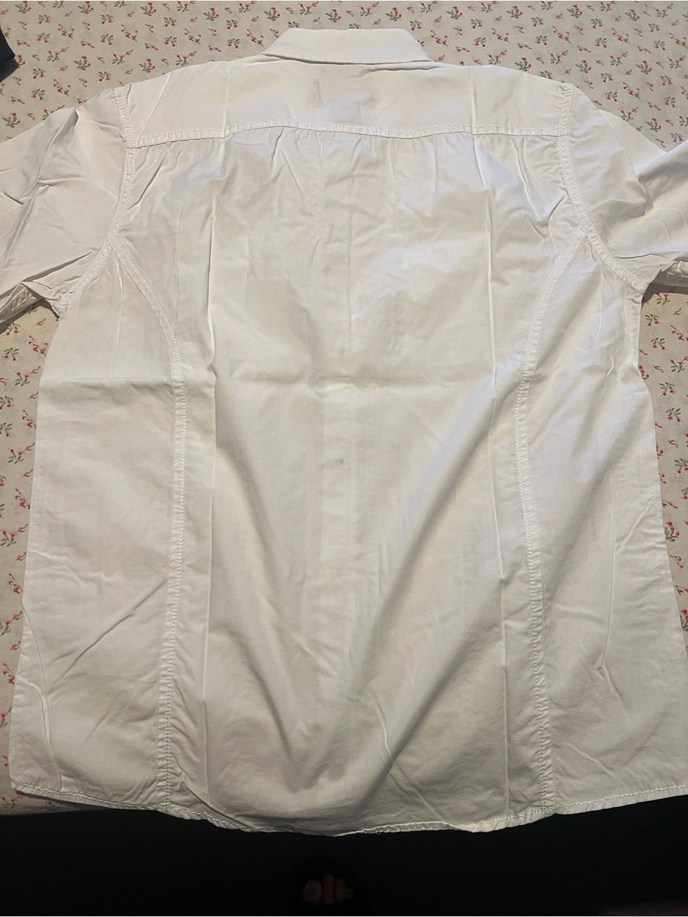 † American Rag White Racing Patch Button Up Shirt - Small - Picture 4 of 5